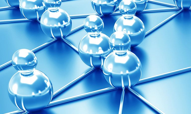 Digital illustration of a networking concept