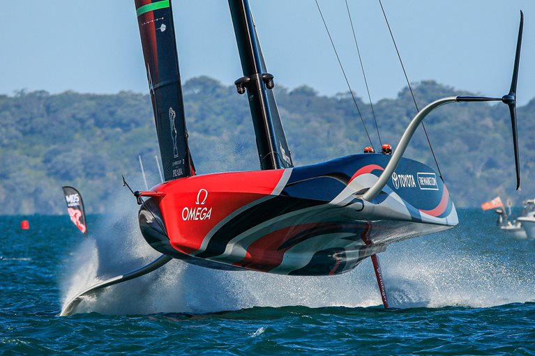 ETNZ flying 1 - Credit, Emirates Team New Zealand