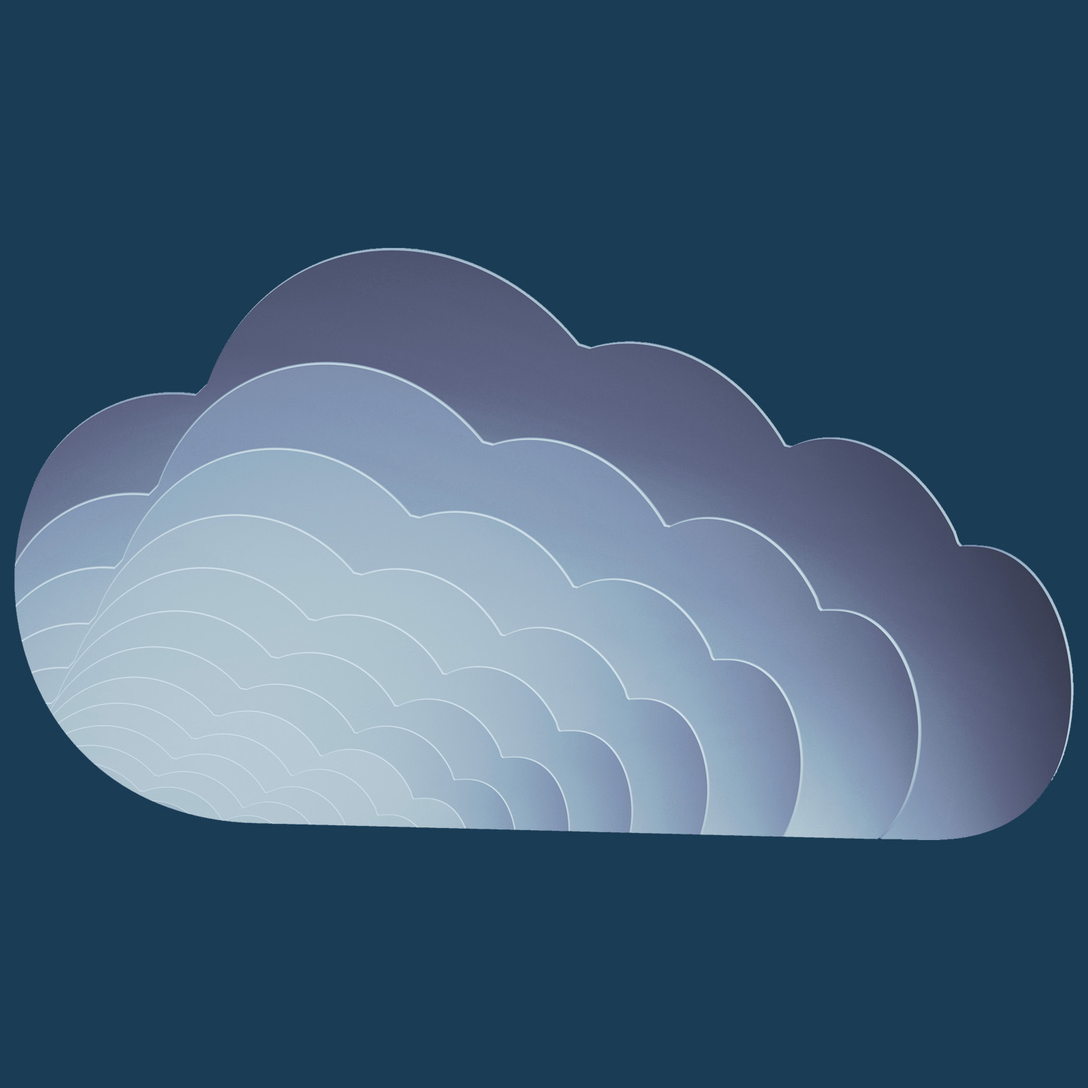 illustration concentric clouds