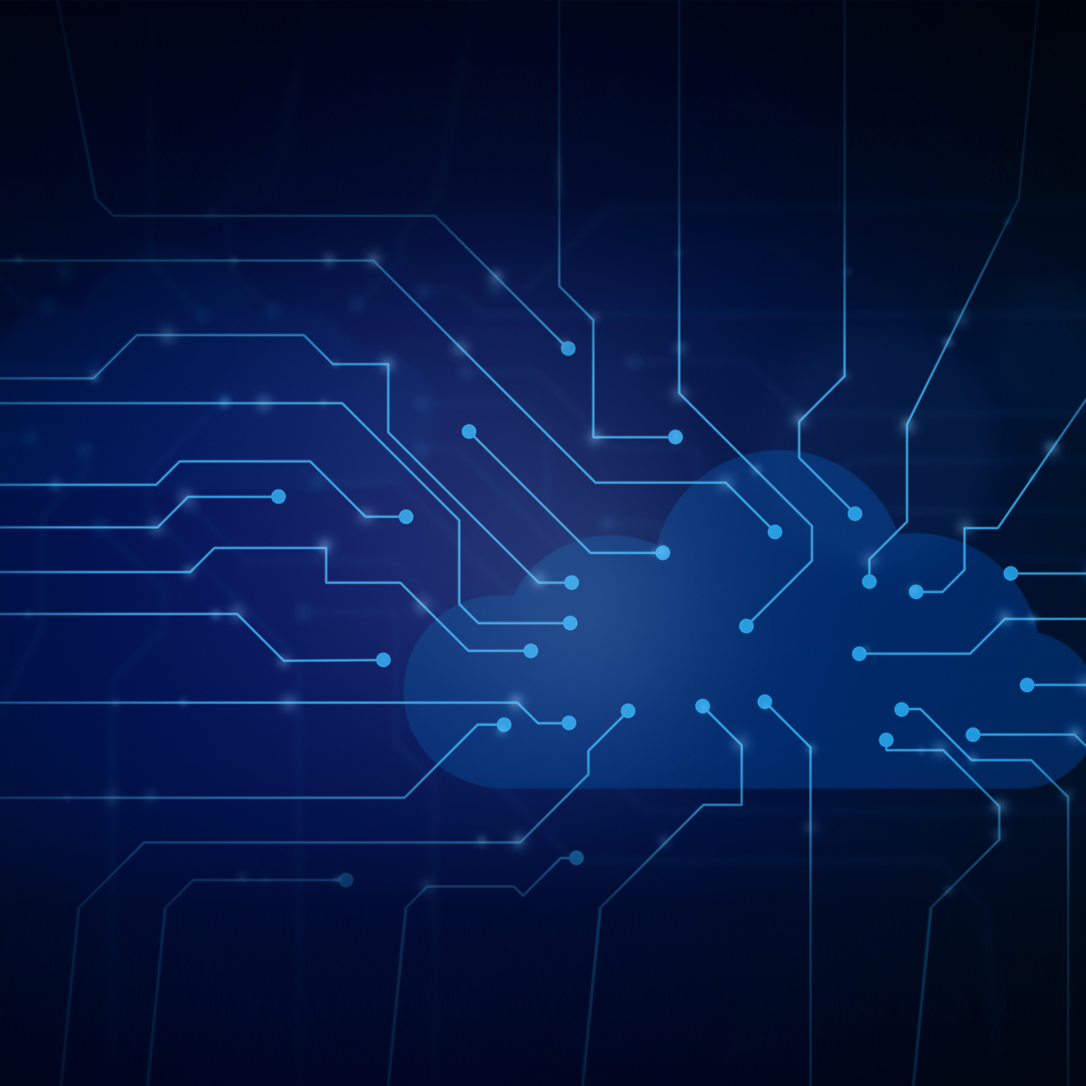 Abstract futuristic cloud computing concept illustration. - stock photo