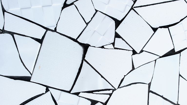 broken pieces