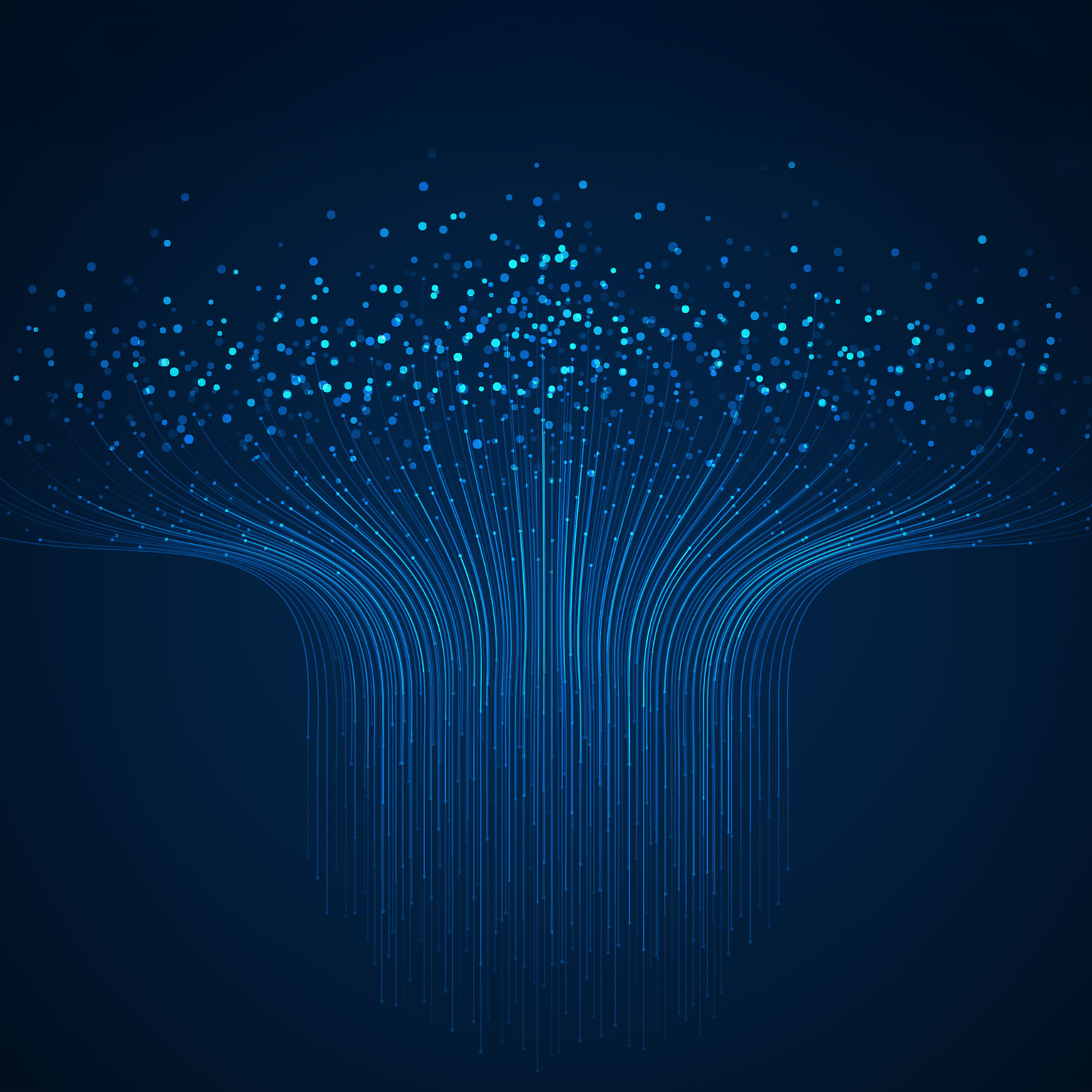 Technology background. Big data visualization concept. Information artificial neural network.