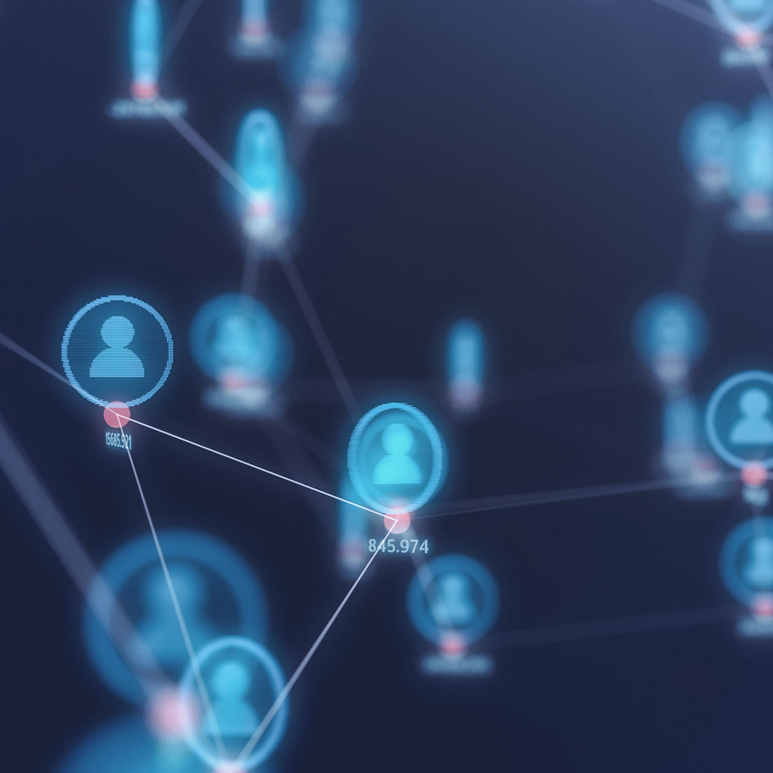 3D illustration Rendering of people connection technology concept