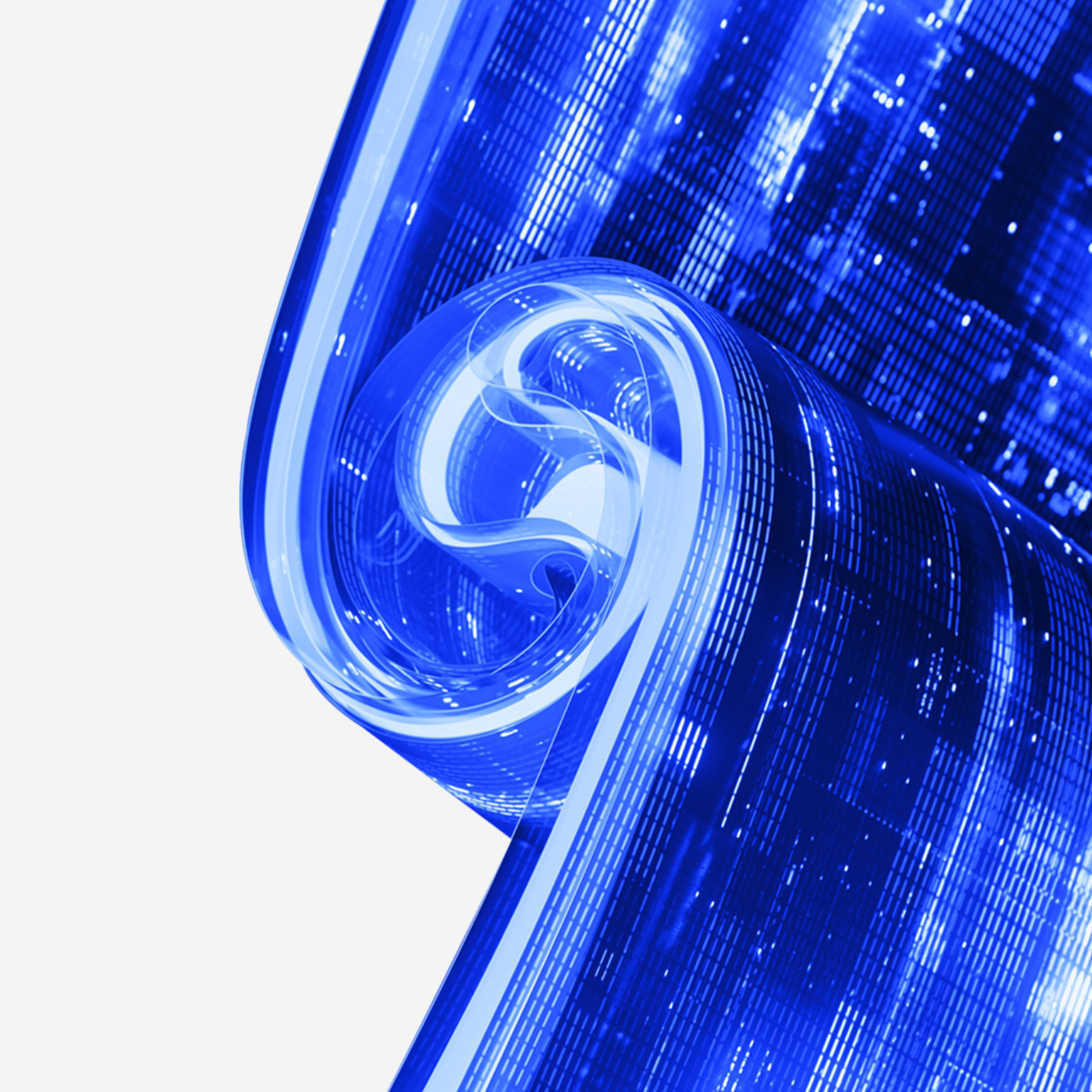 Data flowing through a futuristic structure with a swirling design, representing the concept of information in motion