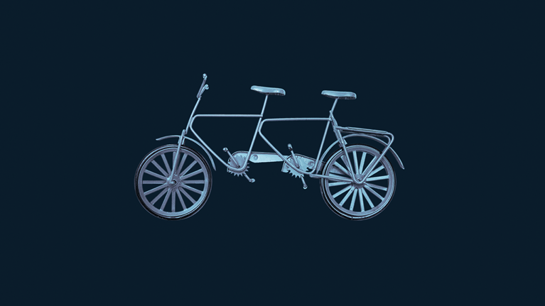 Closeup of bicycle