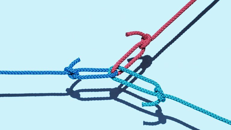 Three ropes tied together