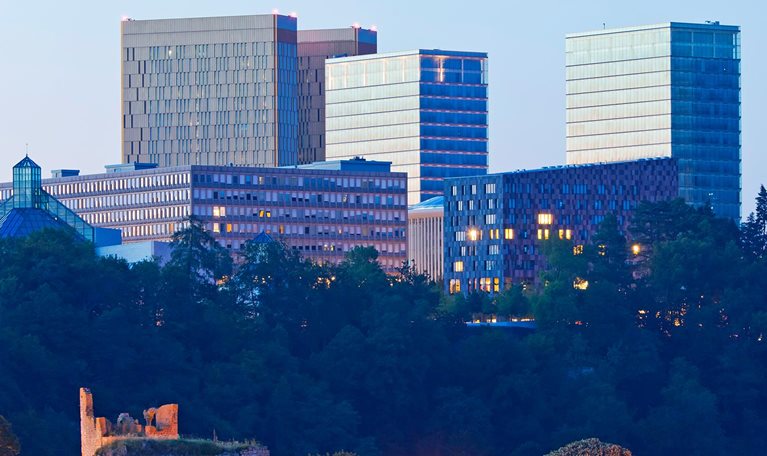 Luxembourg, View of office building