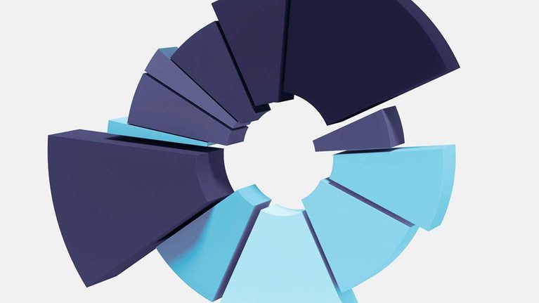 Deconstructed pie chart