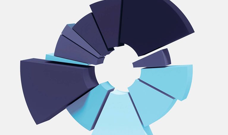 Deconstructed pie chart