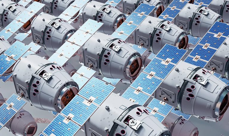 Repeating pattern of multiple satellites.