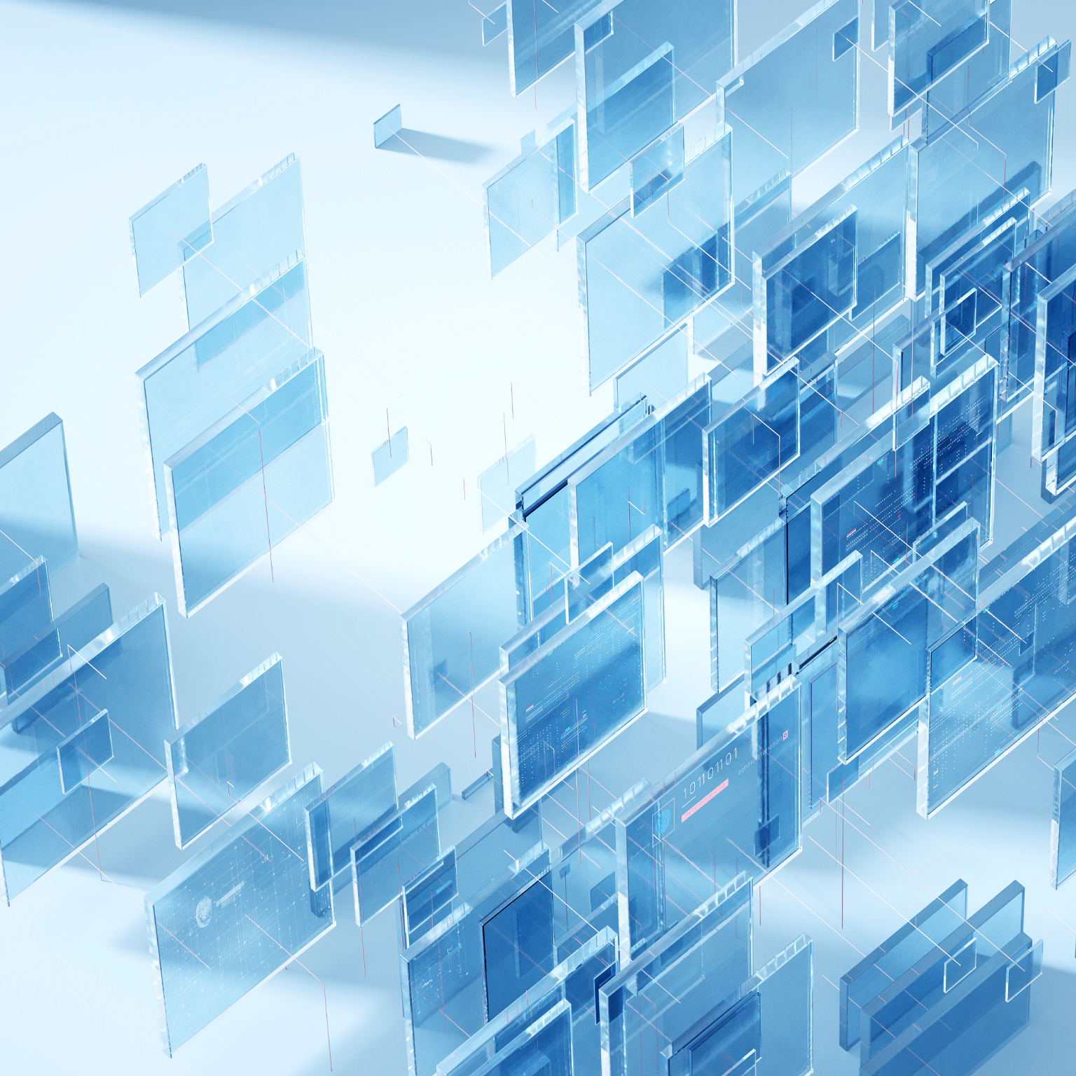 Virtual screens arranging in the shape of a building