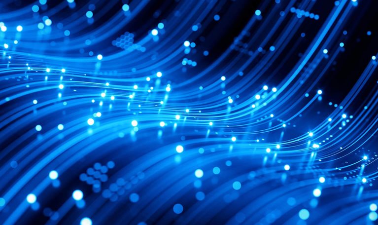 Waves of digital information concept