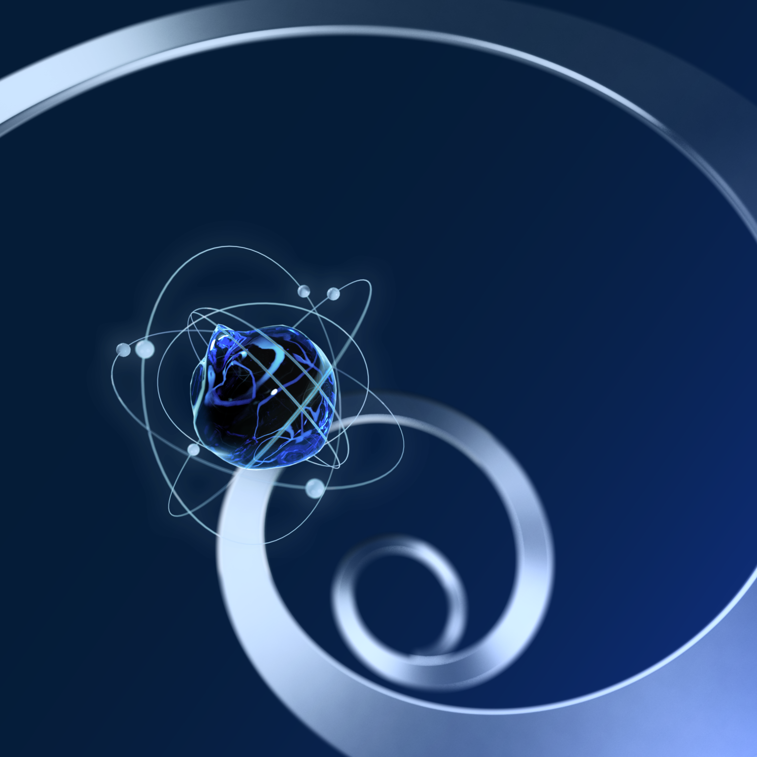 globe making its way on a downward spiral - ai generated image