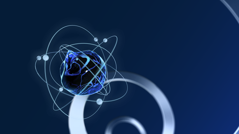 globe making its way on a downward spiral - ai generated image