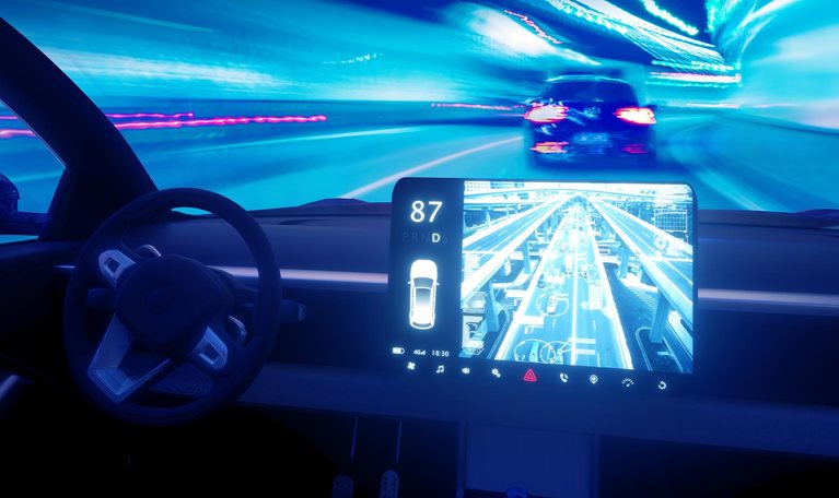 Automatic car speeding at night