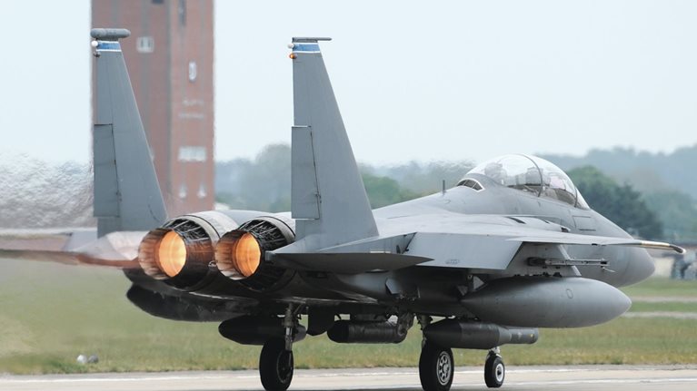 Defense aircraft view