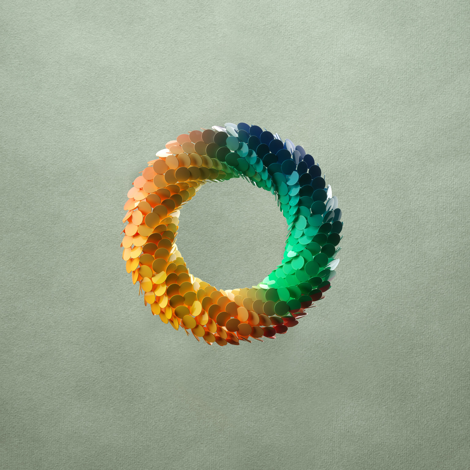 Multicolored wreath