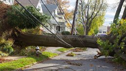 Hurricane Sandy Aftermath on Staten Island - stock photo