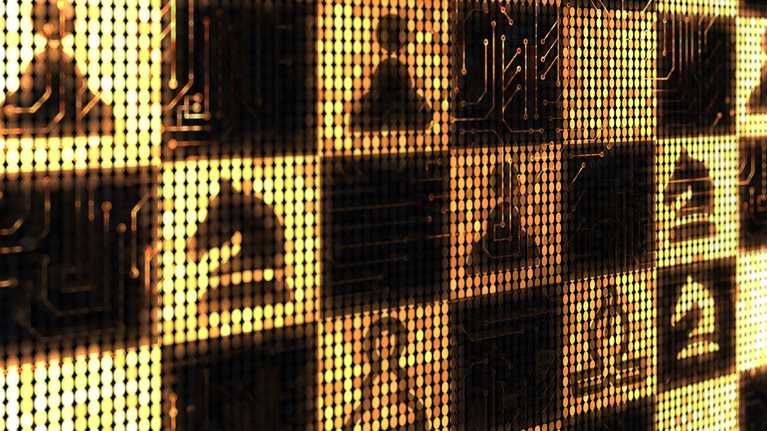 Chess background - stock photo