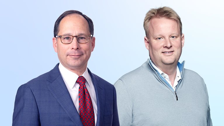 Headshots of Jörg Mußhoff and Fritz Nauck