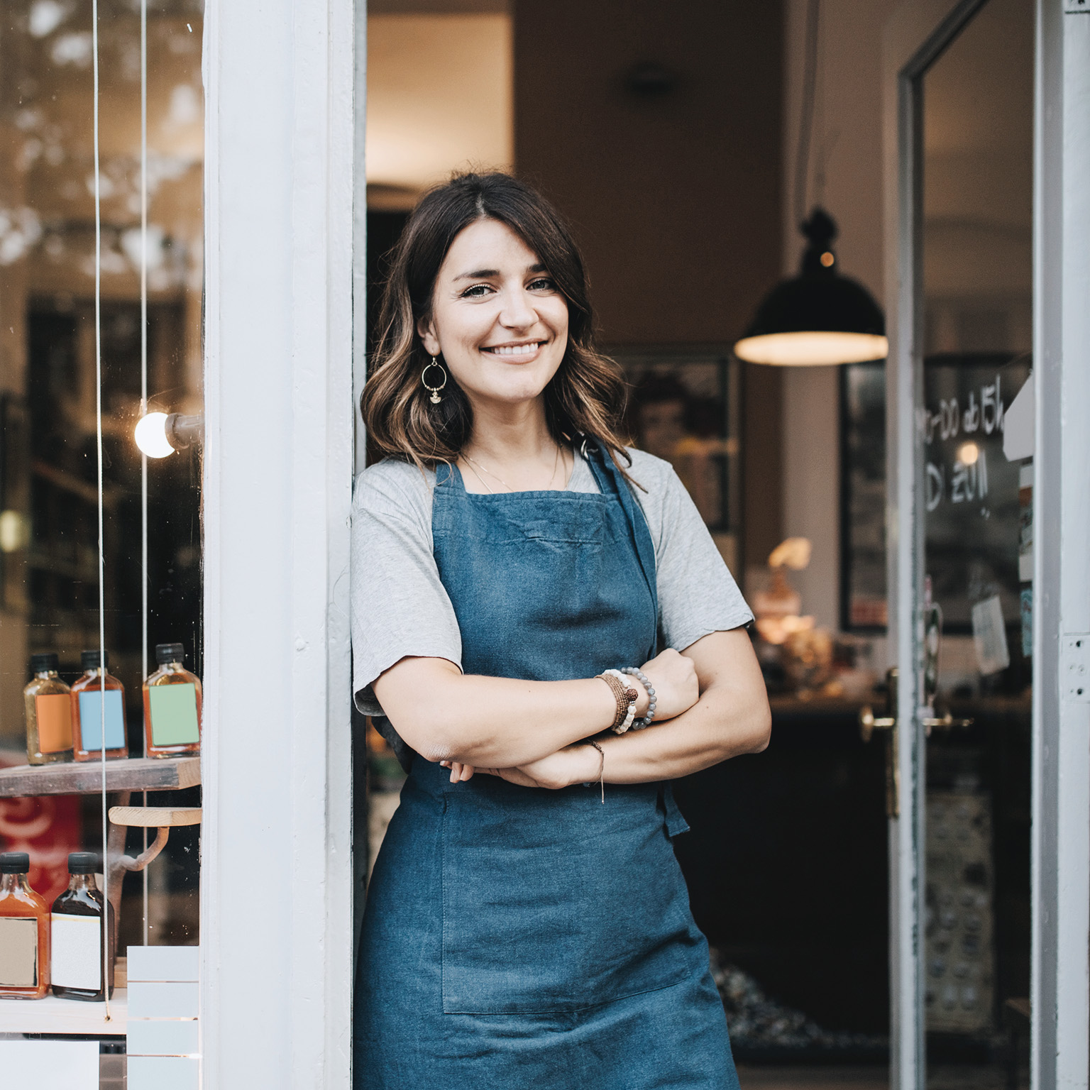Female small businesswoman at shop