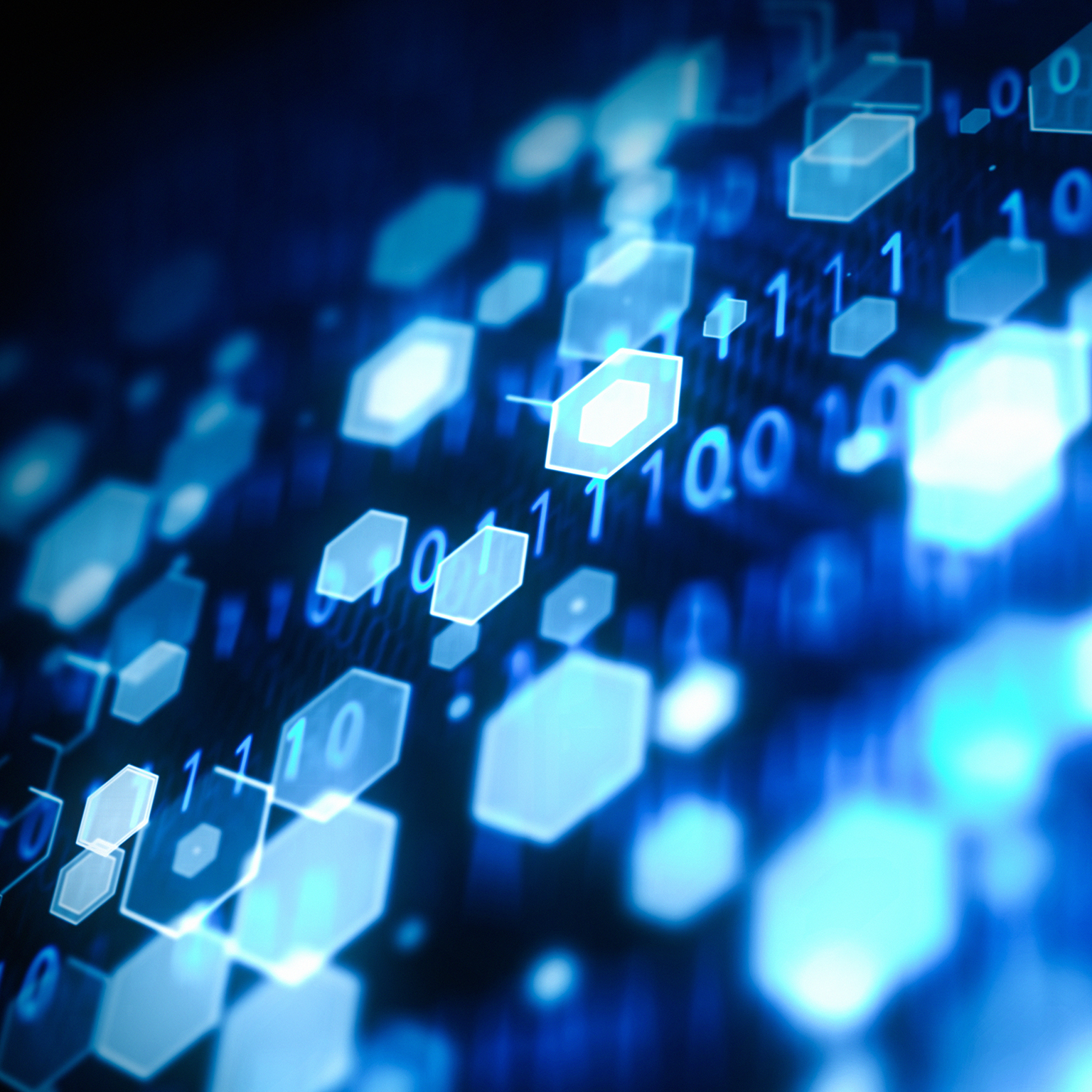 Abstract Futuristic Tech Background with Binary Code