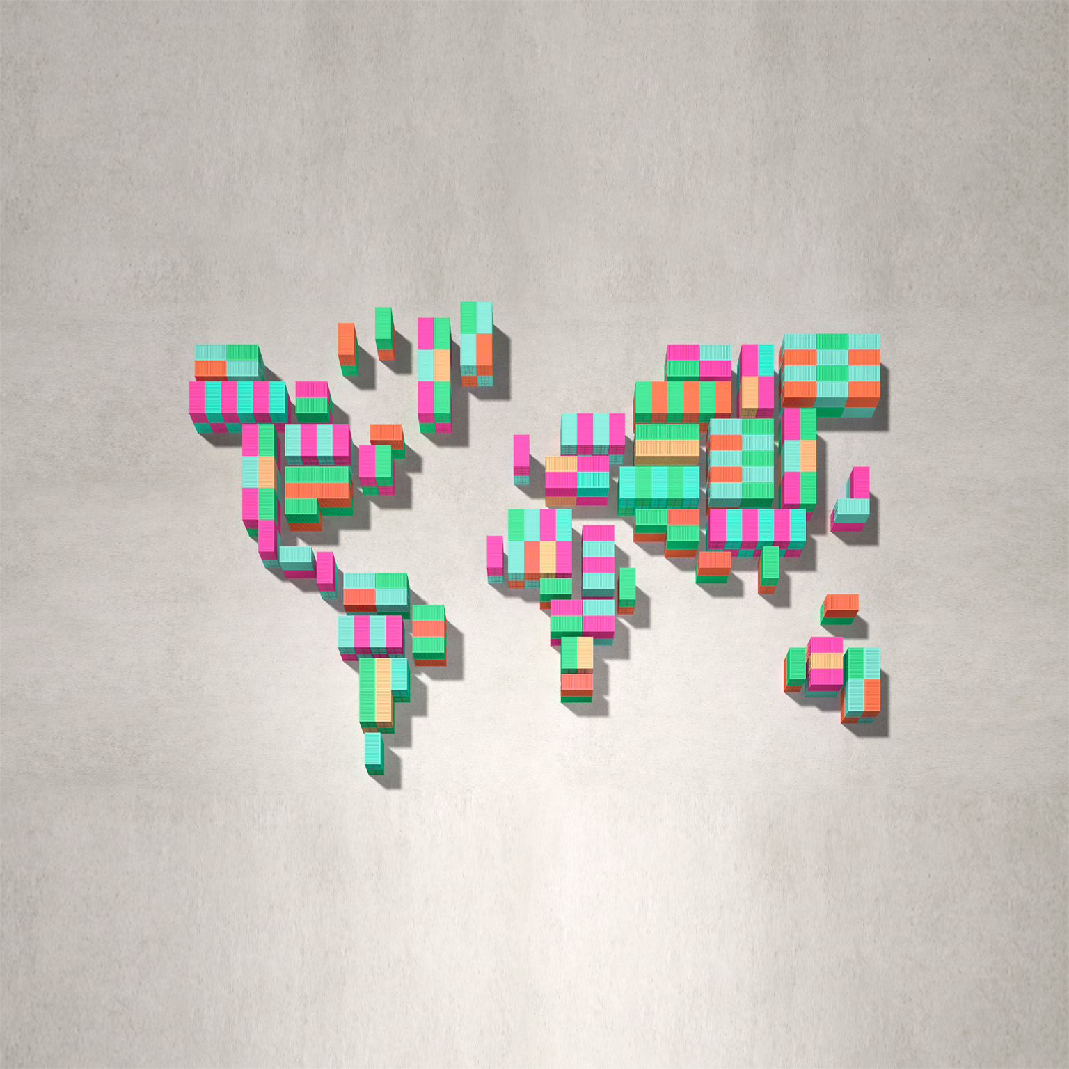 illustration leggo map of world