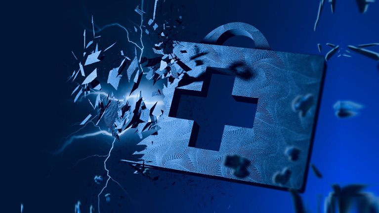 healthcare icon breaking free illustration