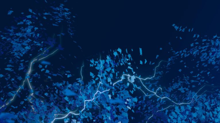 ominous clouds blowing leaves in wind photo