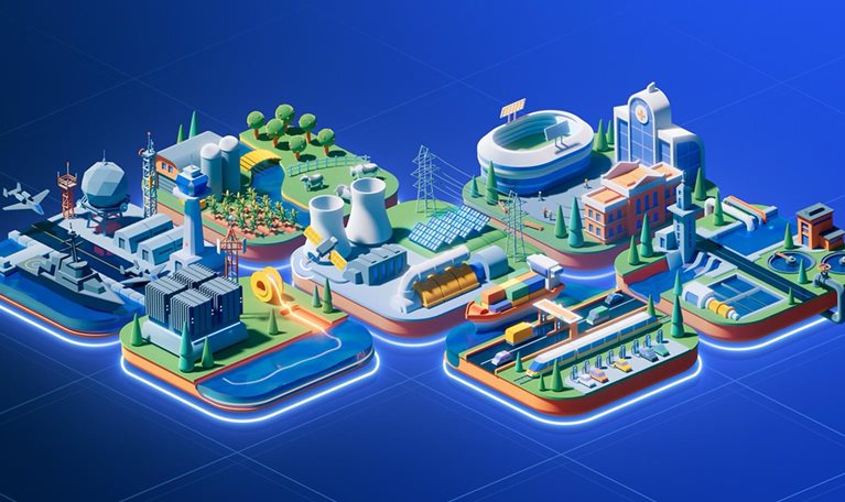 3D model illustration of futuristic city expanding the foundations of modern society