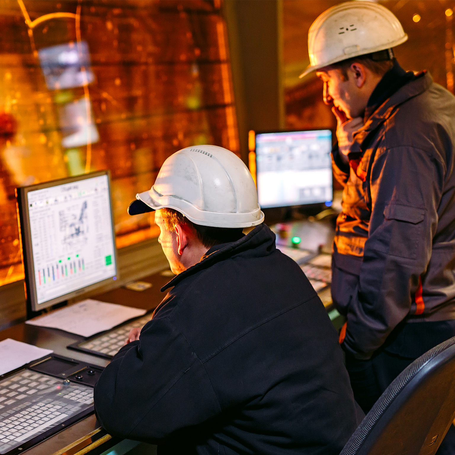 Control panel. Plant for the production of steel
