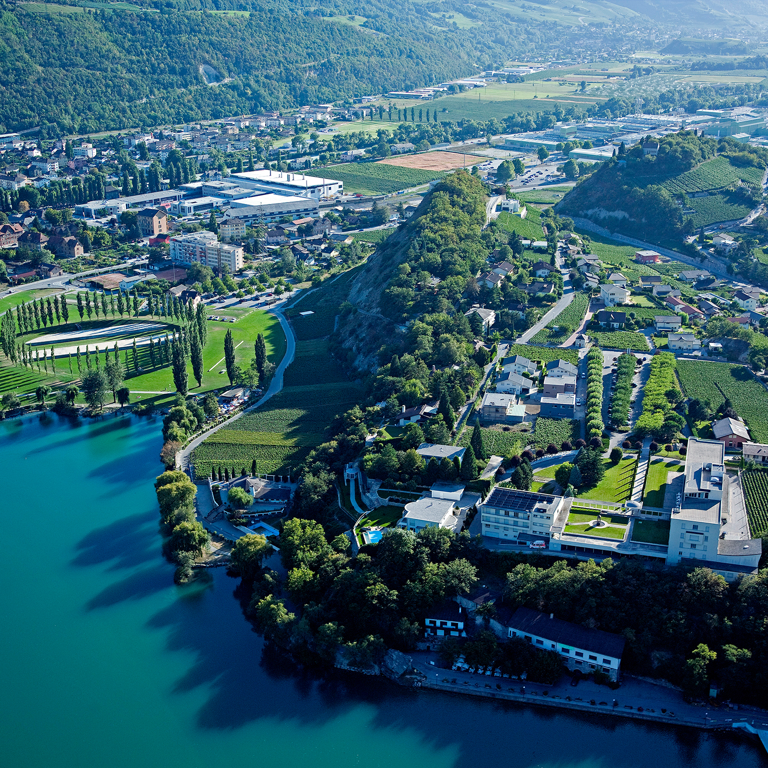 Aerial view of the Sierre plant