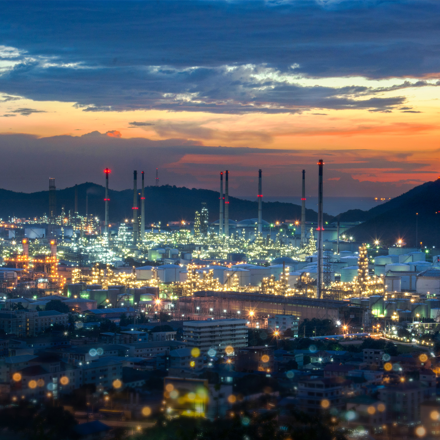 Products and Services for the Oil Refining and Petrochemical Industries - stock photo