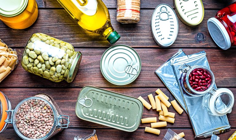 Packaging materials and containers for food materials