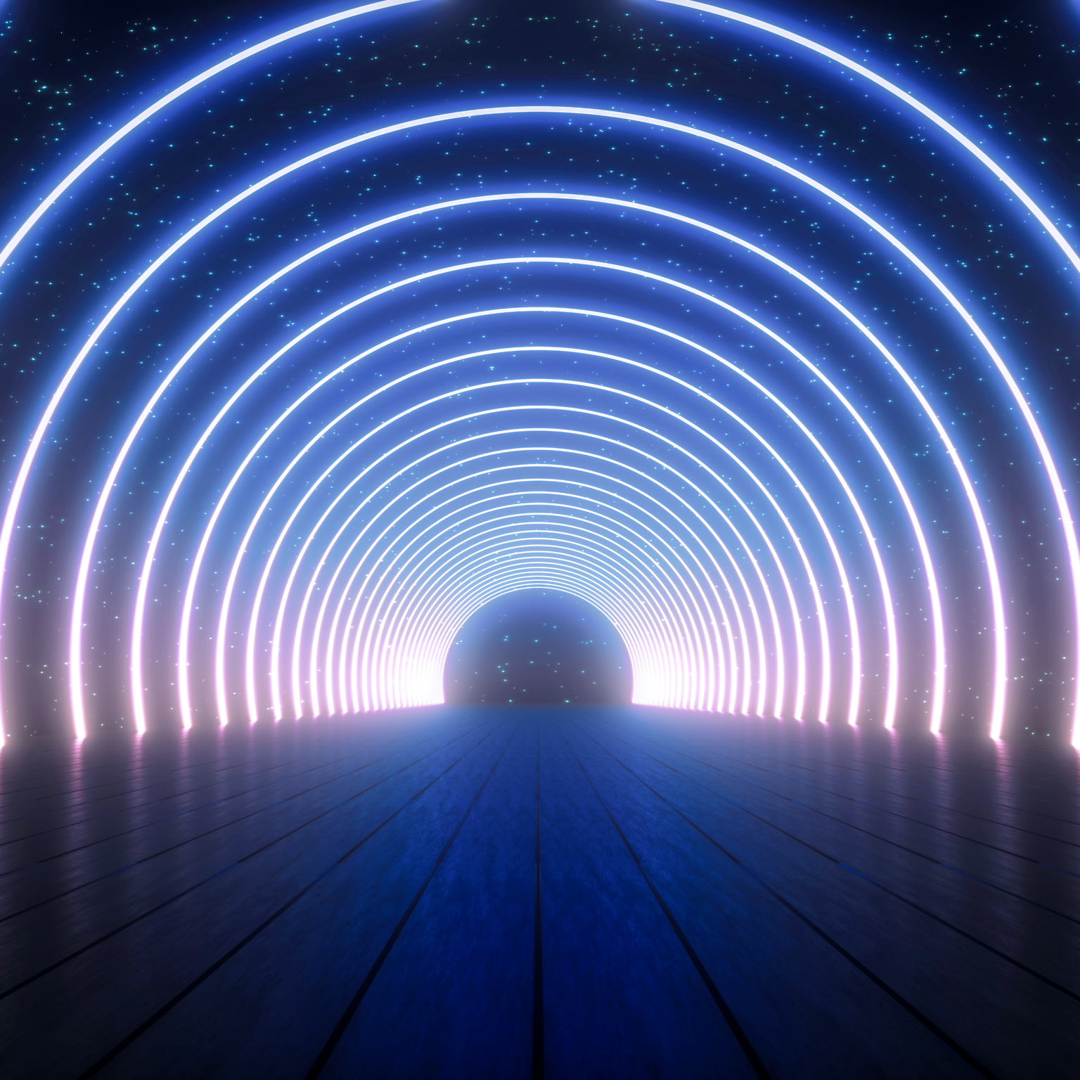 Empty futuristic corridor