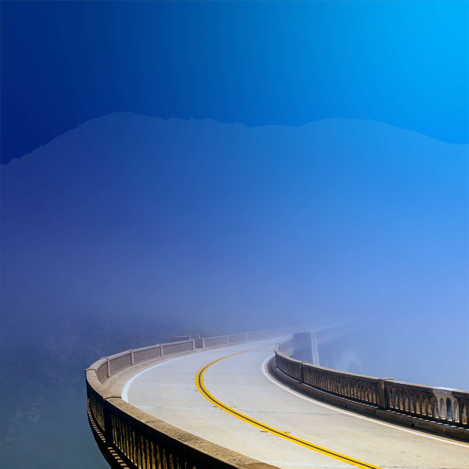 Road in the morning fog