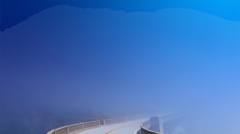 Road in the morning fog