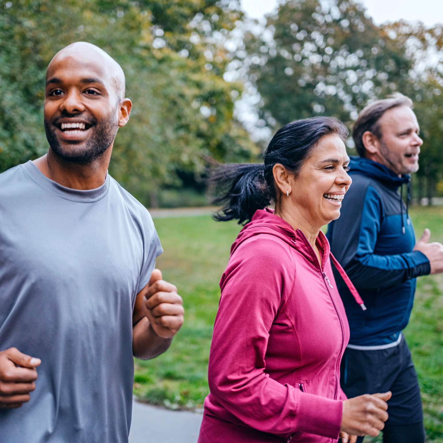 People jogging in the park