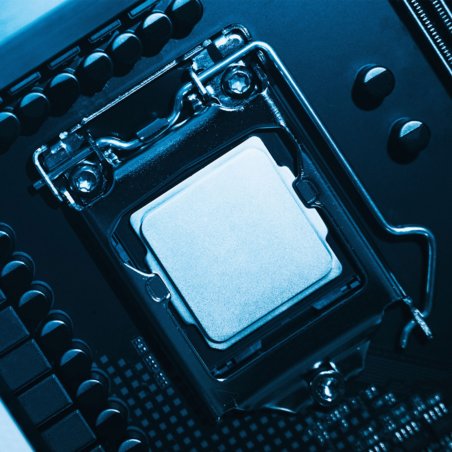 Computer chip with circuit board