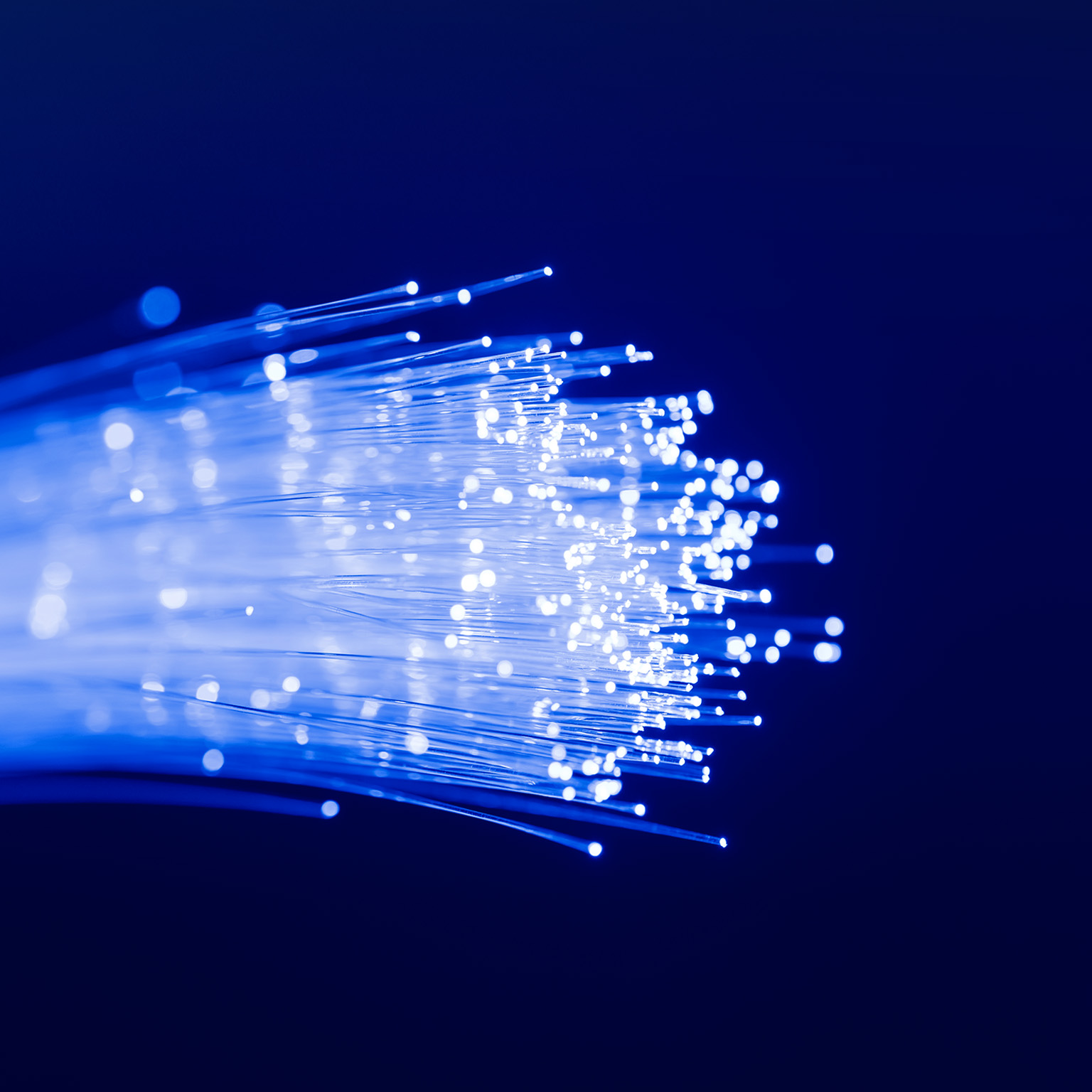 Fiber optics close-up