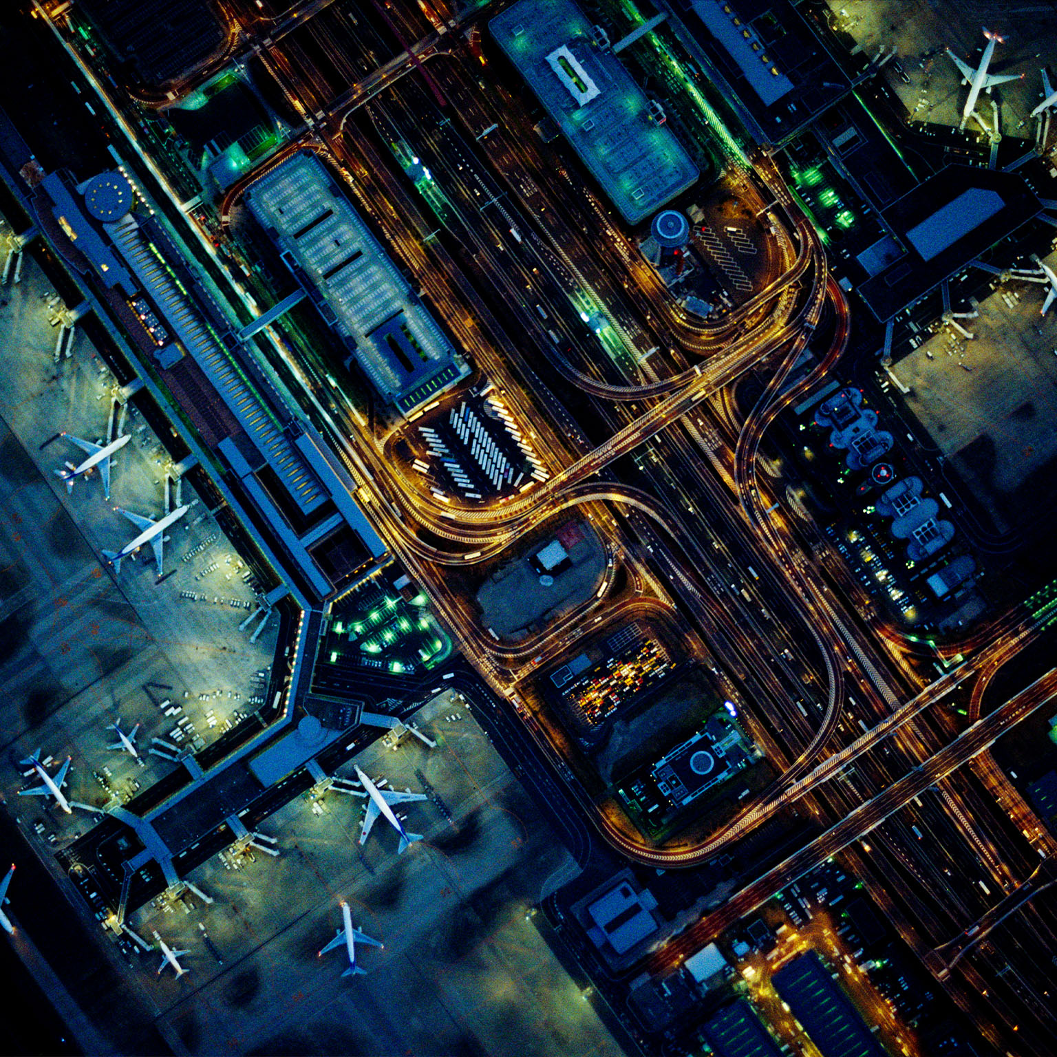 The sky of Tokyo International Airport (Haneda) - stock photo