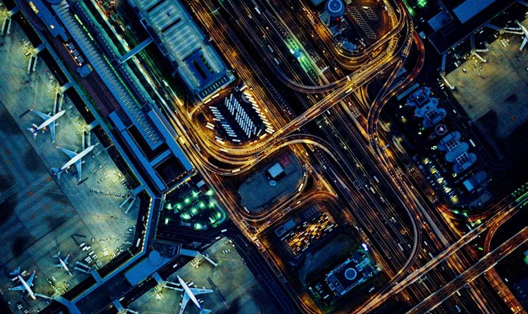 The sky of Tokyo International Airport (Haneda) - stock photo