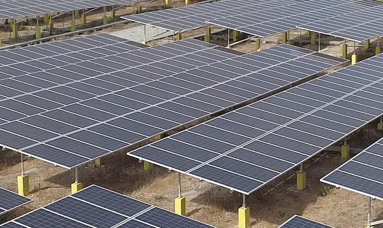 Sumba Solar Panel. - stock video