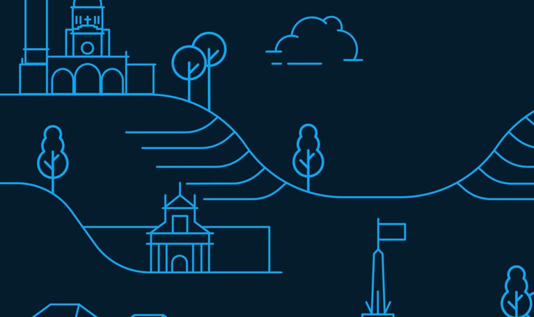 plane flying over Philippines - line drawing