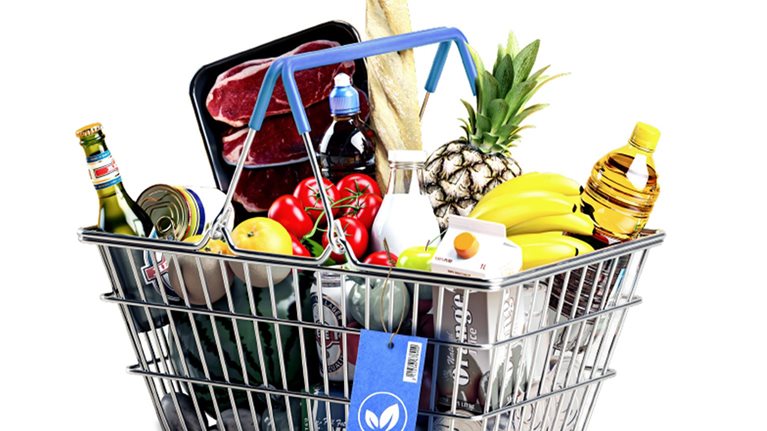 Grocery shopping basket