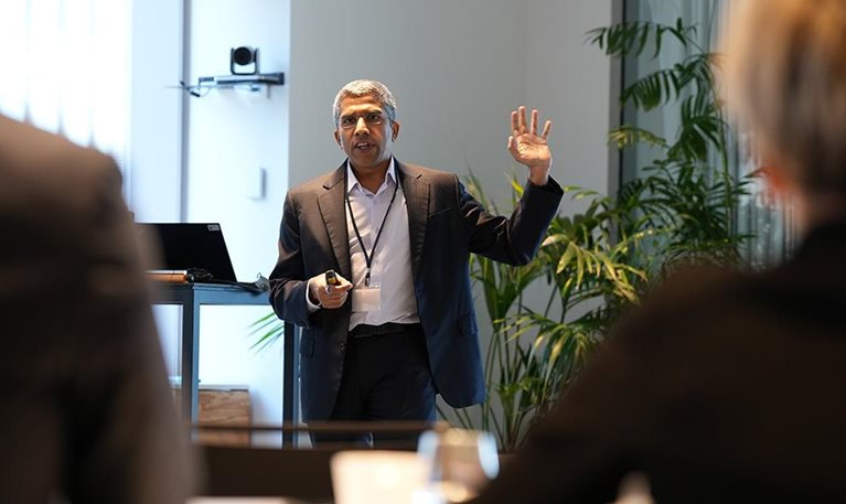 Vinayak HV, Senior Partner, McKinsey & Company presenting at Beyond PoC event